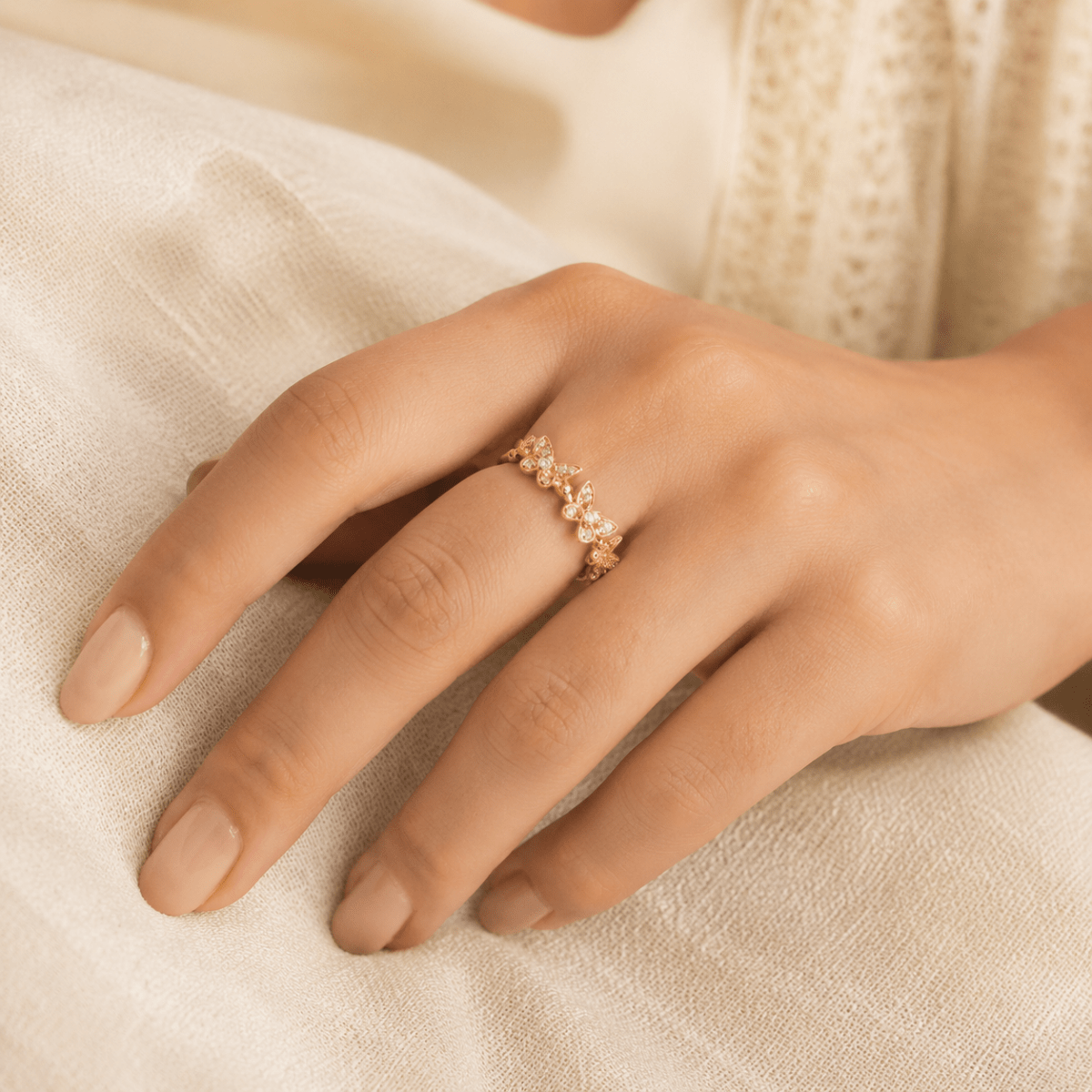 Mariposa Crystal Butterfly Ring