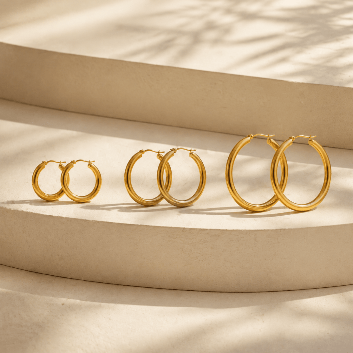 Marisol Graduated Wide Hoop Earrings