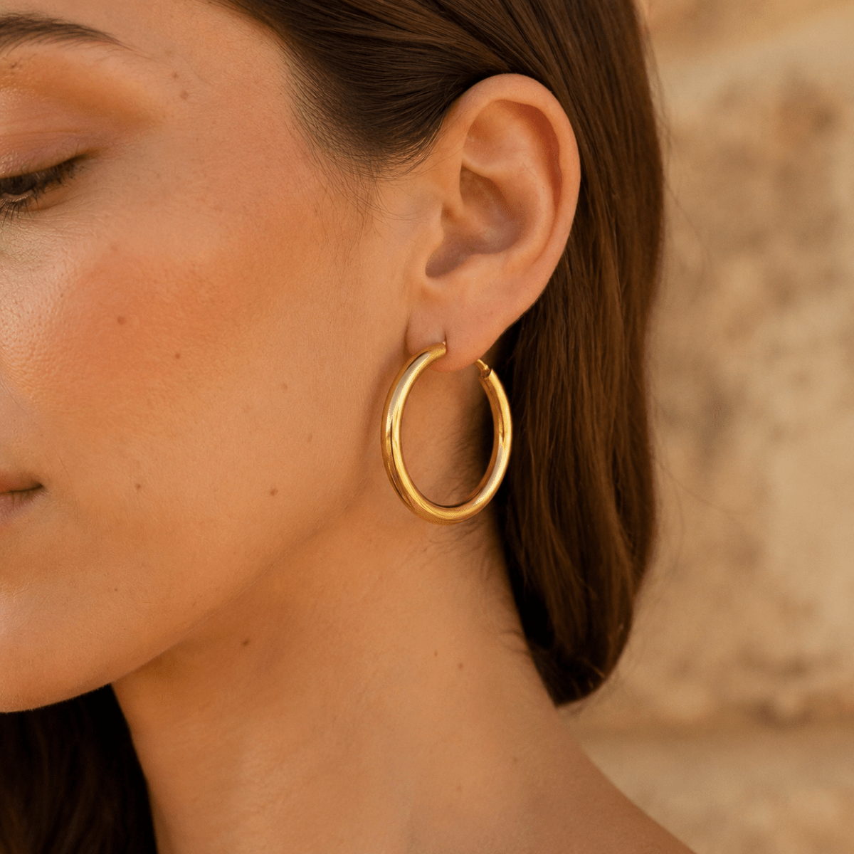 Marisol Graduated Wide Hoop Earrings