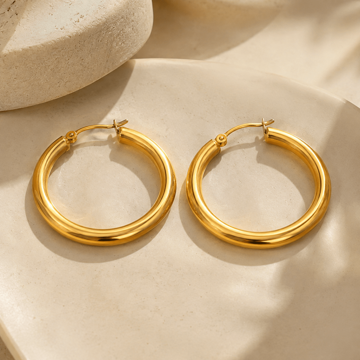 Marisol Graduated Wide Hoop Earrings