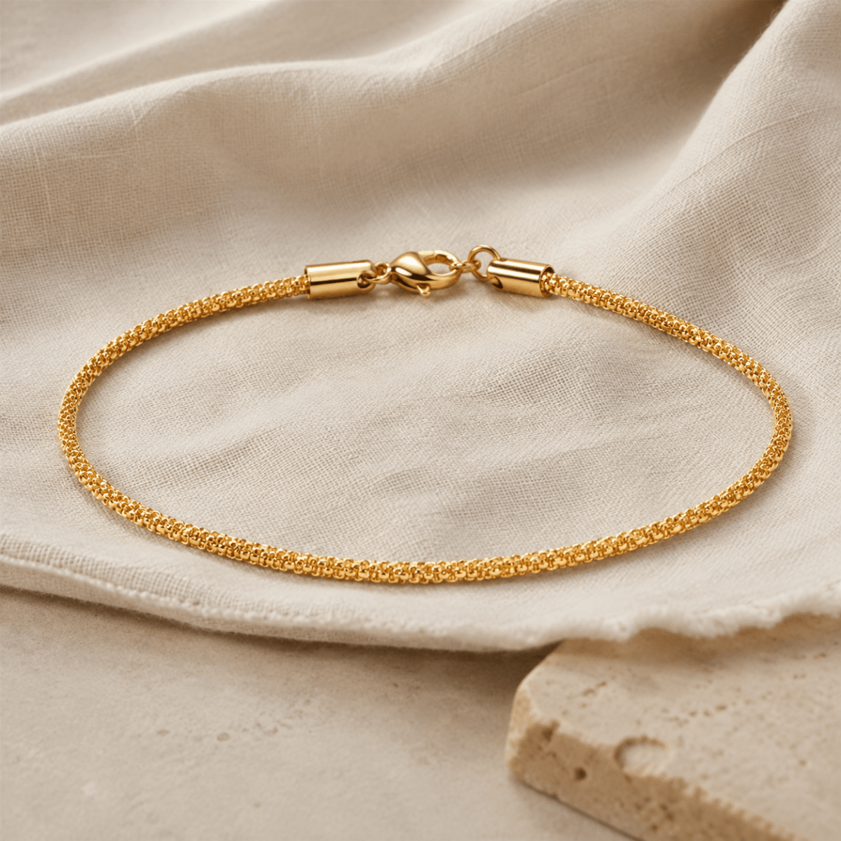 Mireia Woven Chain Anklet