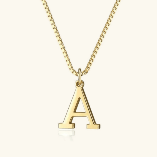 Mireya Box Chain Initial Necklace