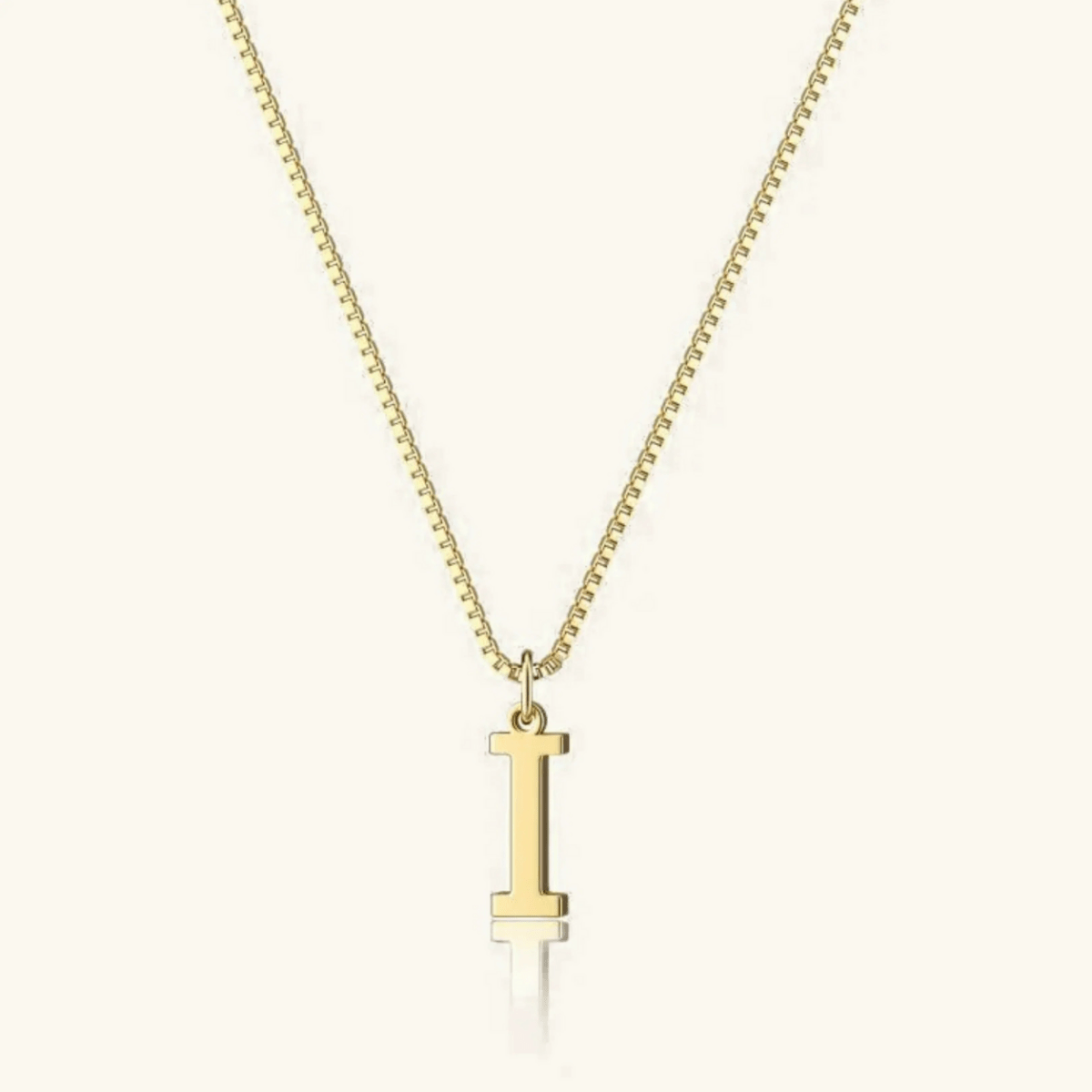 Mireya Box Chain Initial Necklace