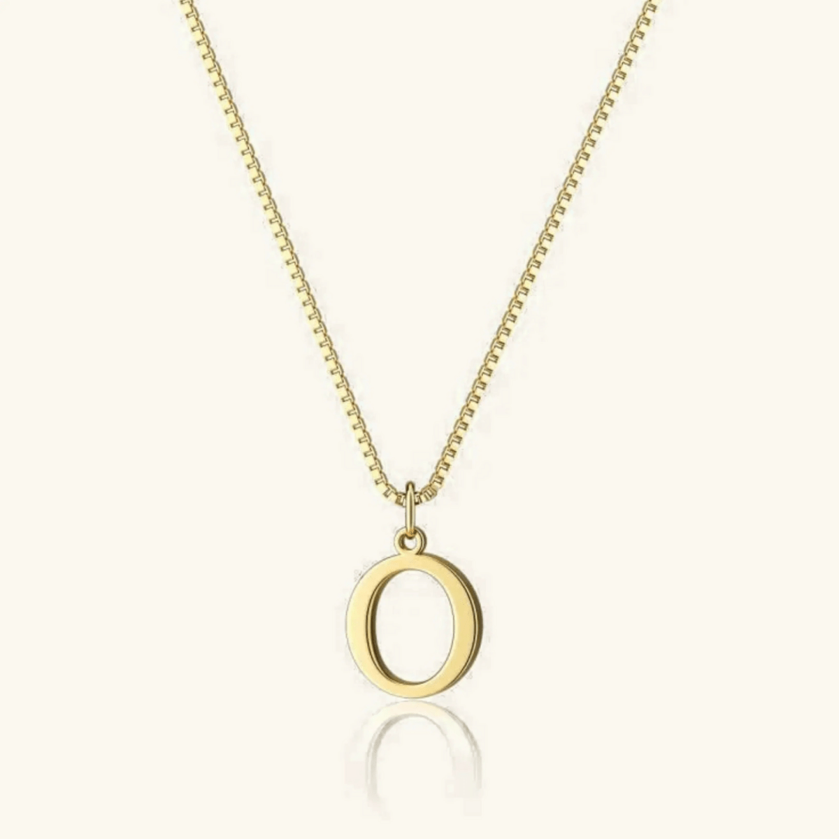 Mireya Box Chain Initial Necklace