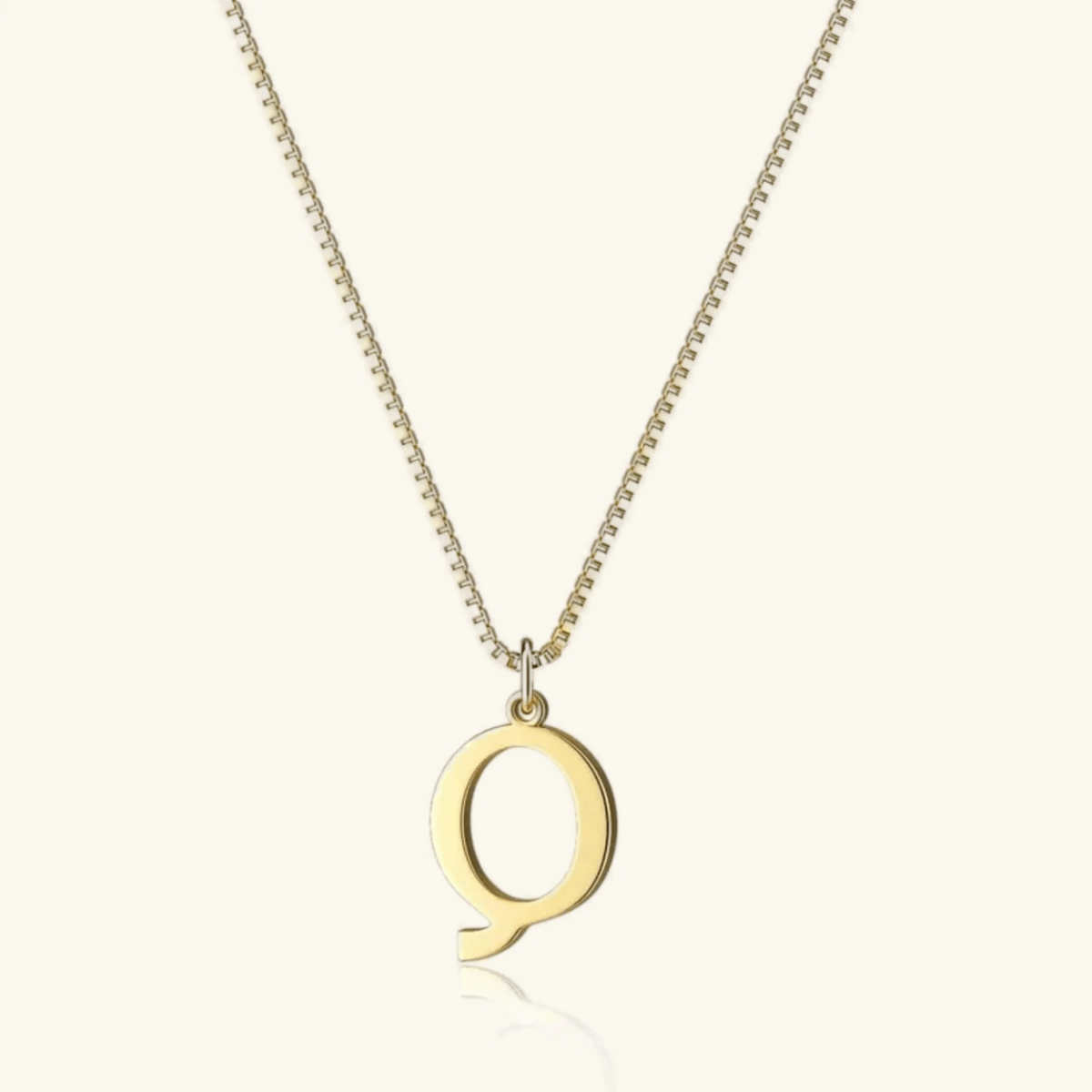 Mireya Box Chain Initial Necklace
