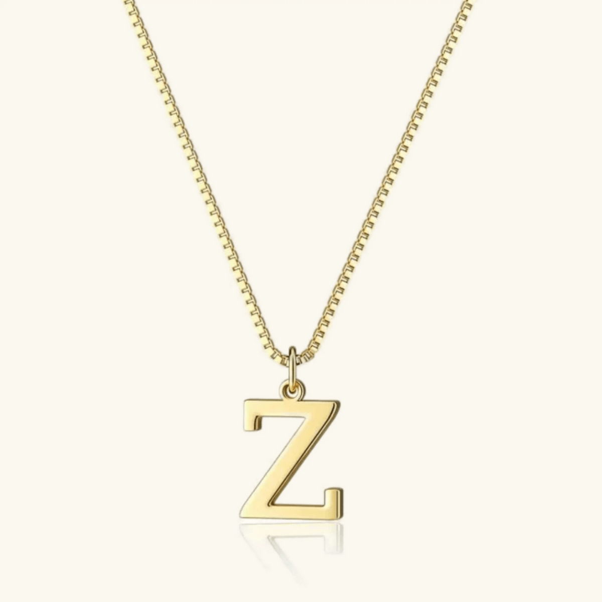 Mireya Box Chain Initial Necklace