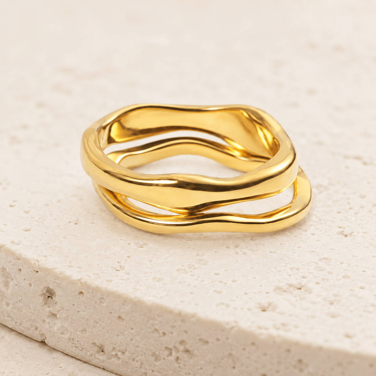 Nerea Wave Stacker Rings