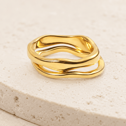 Nerea Wave Stacker Rings