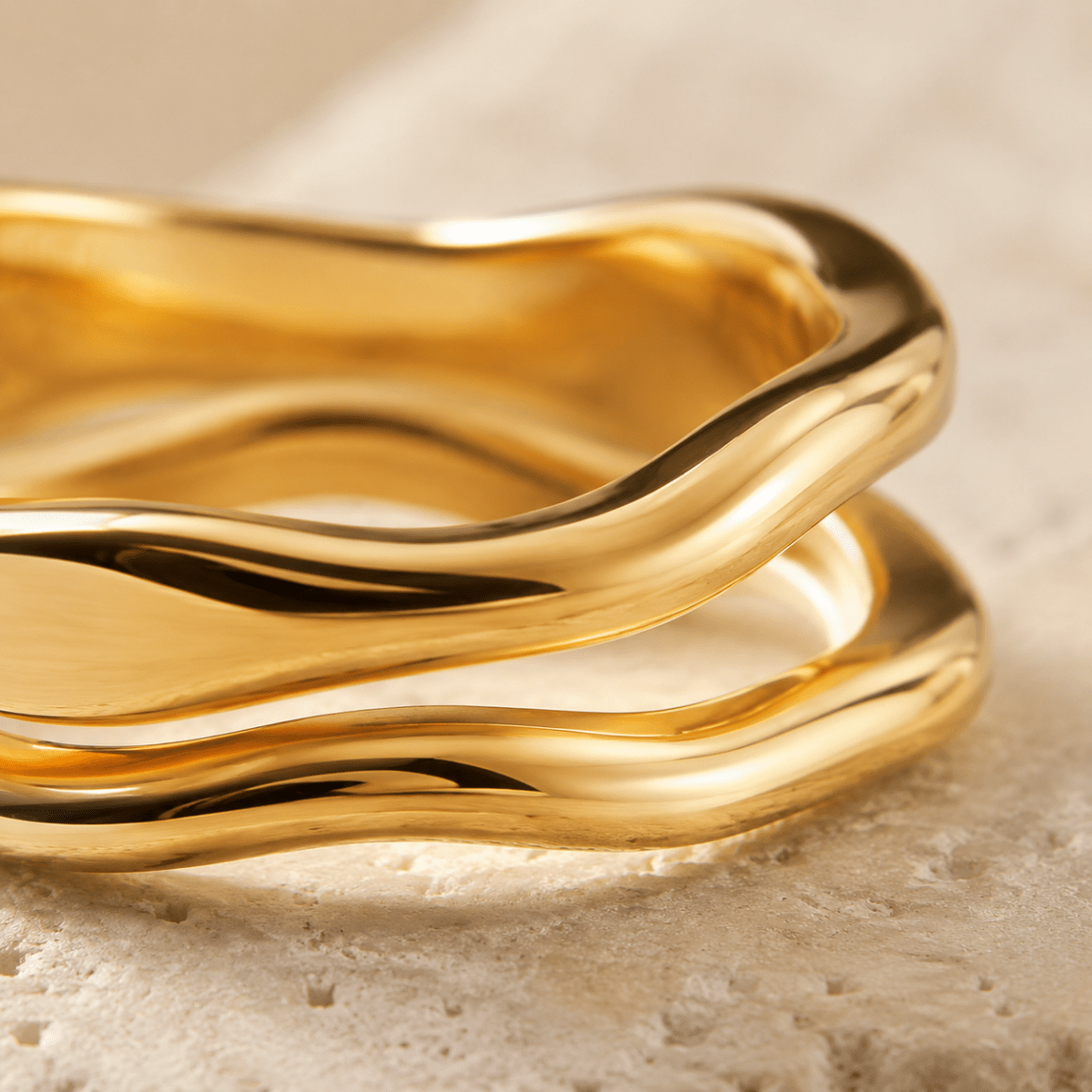 Nerea Wave Stacker Rings