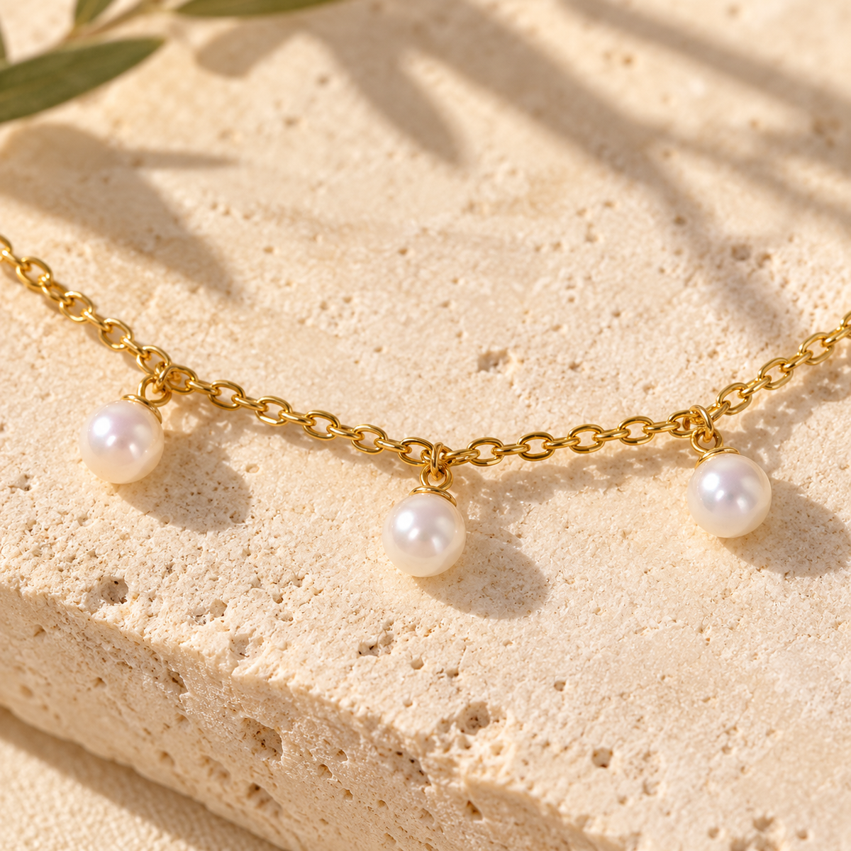 Nerelle Freshwater Pearl Drop Anklet