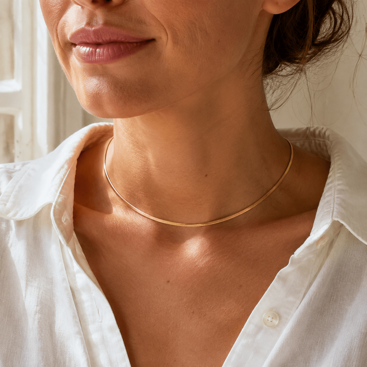 Nerina Herringbone Necklace