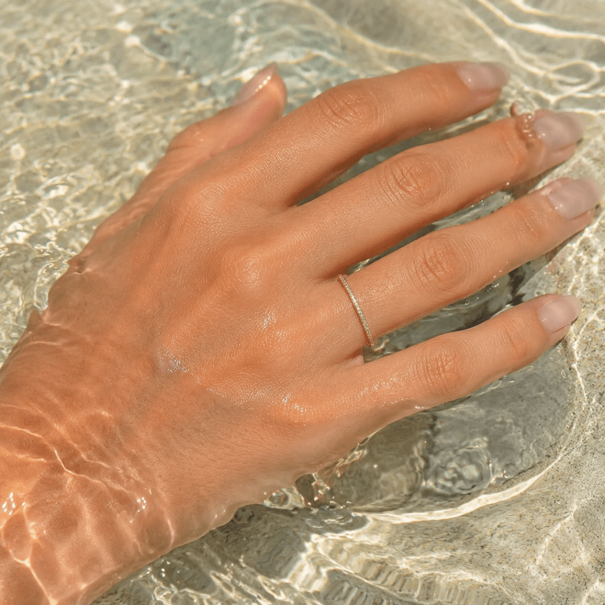 Nura Micro-Pavé Half Band Ring