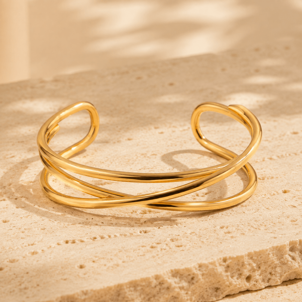 Oria Interlaced Triple Cuff Bracelet