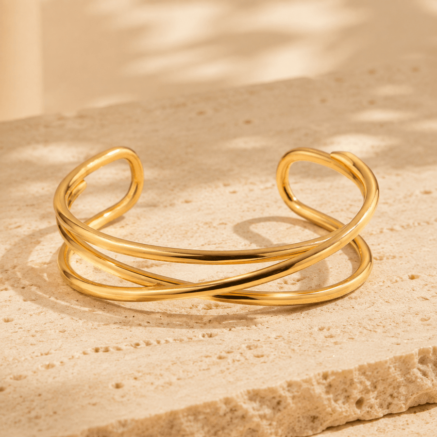 Oria Interlaced Triple Cuff Bracelet