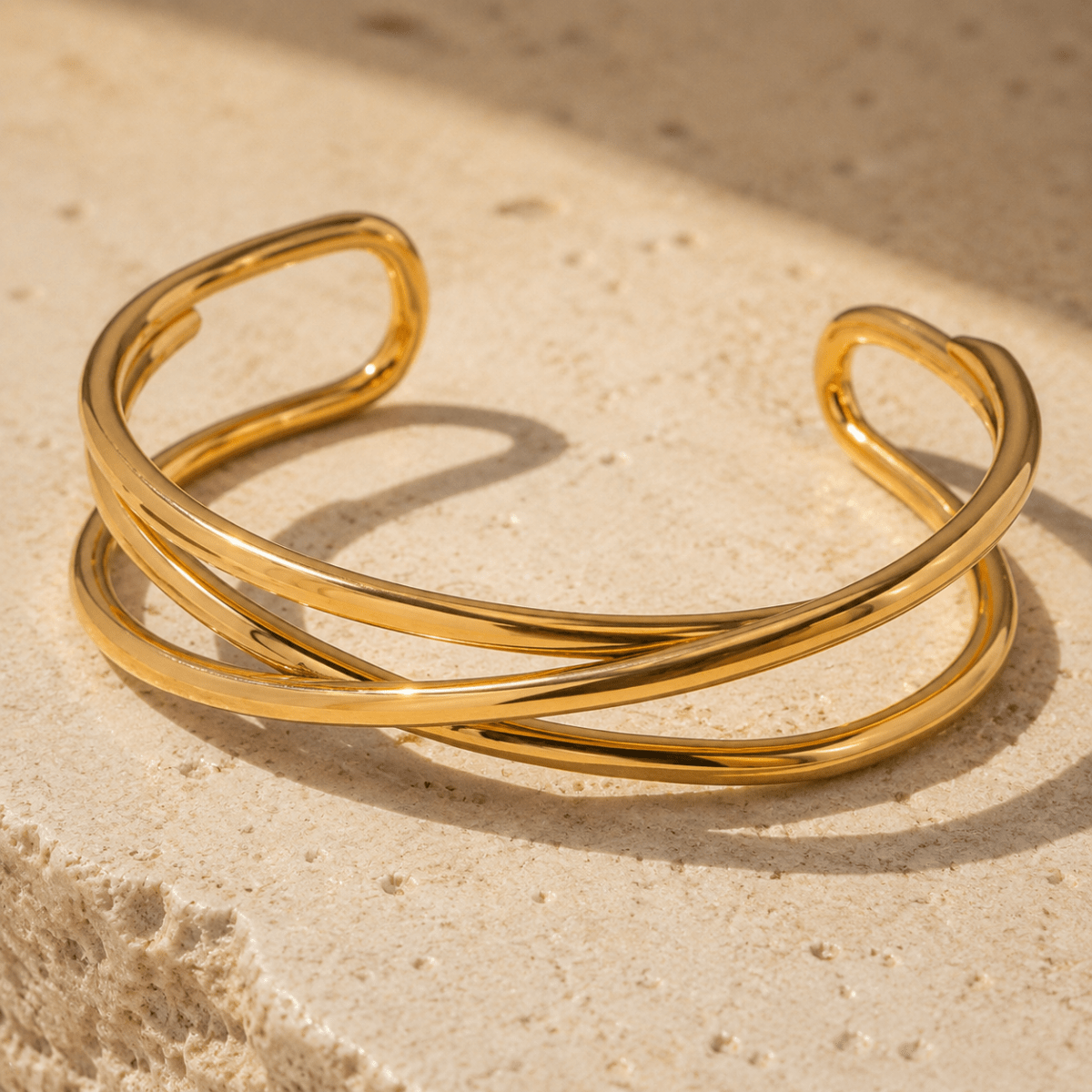 Oria Interlaced Triple Cuff Bracelet