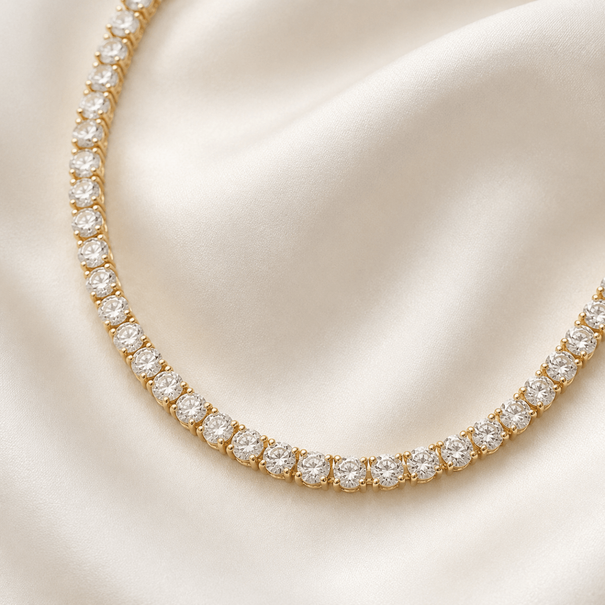 Ravello Diamond-Simulant Tennis Necklace