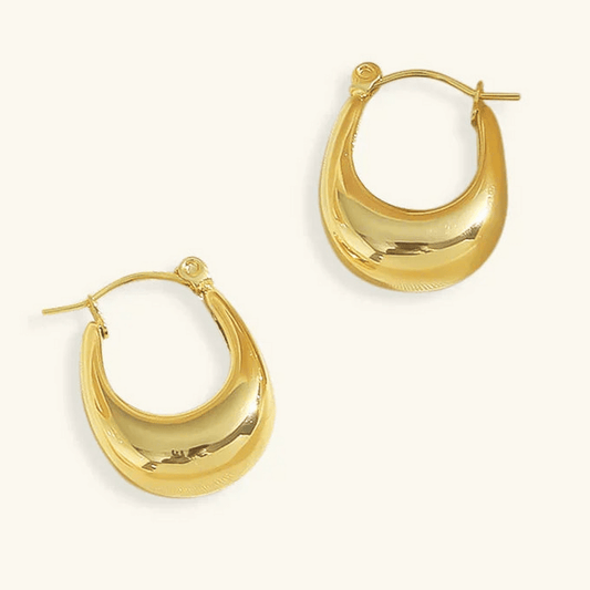 Riva Sculptural Teardrop Hoop Earrings
