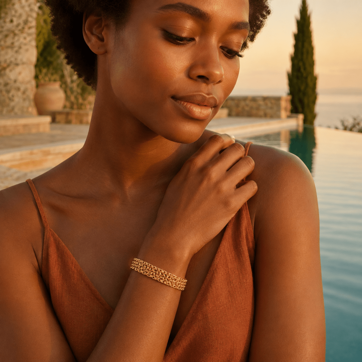 Sabina Five-Row Chain Bracelet