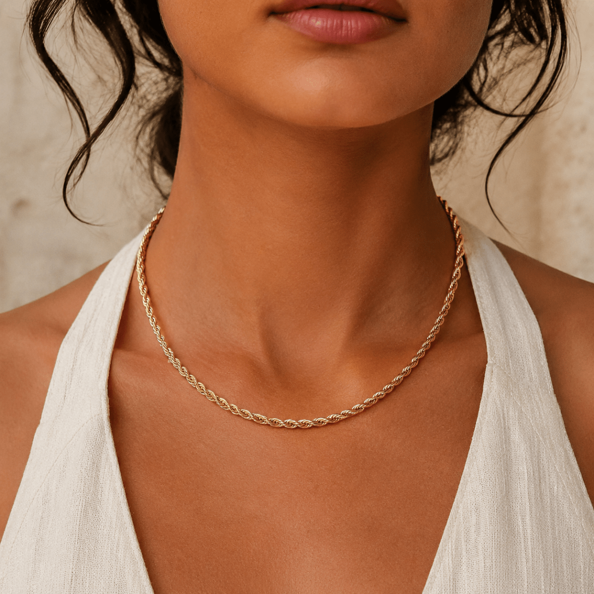 Selene Twisted Rope Chain Necklace