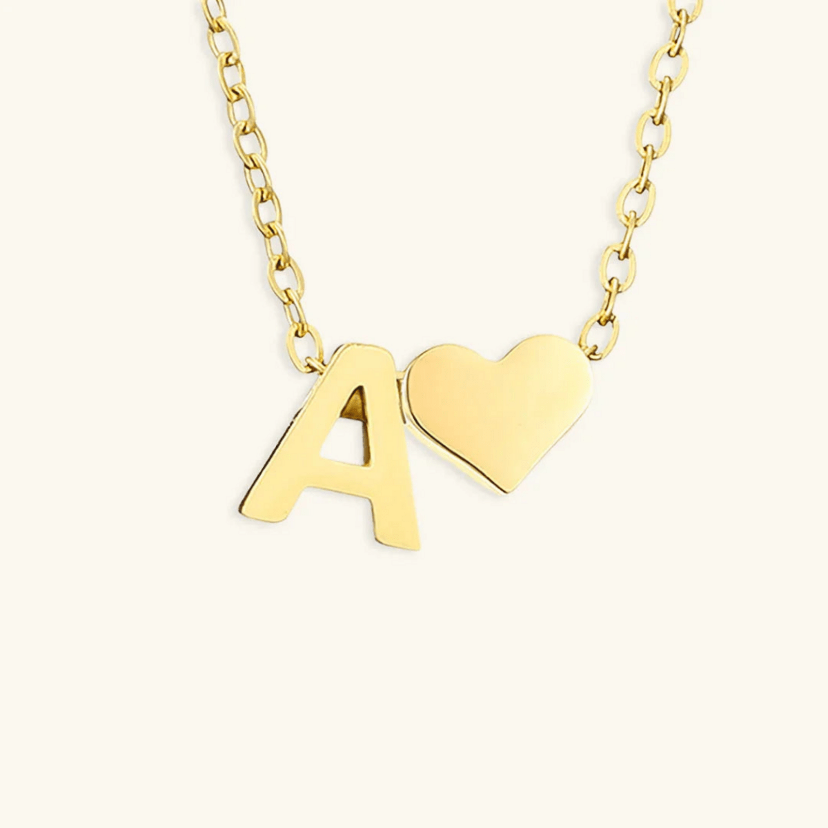 Seraya Heart Initial Necklace