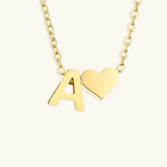 Seraya Heart Initial Necklace