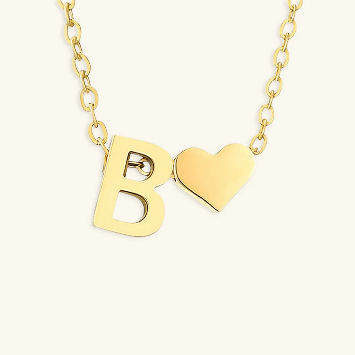 Seraya Heart Initial Necklace