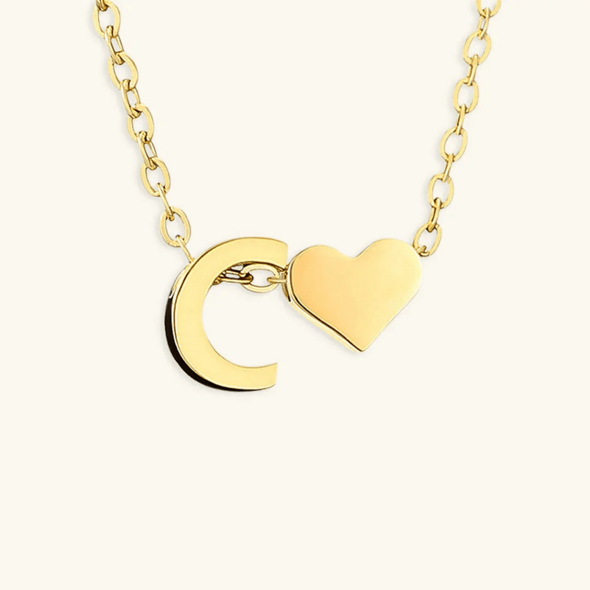 Seraya Heart Initial Necklace