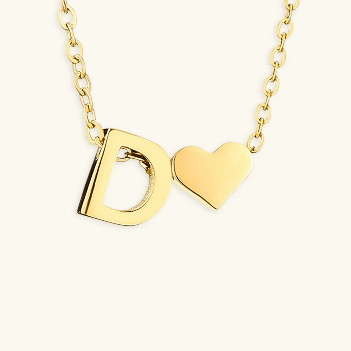Seraya Heart Initial Necklace