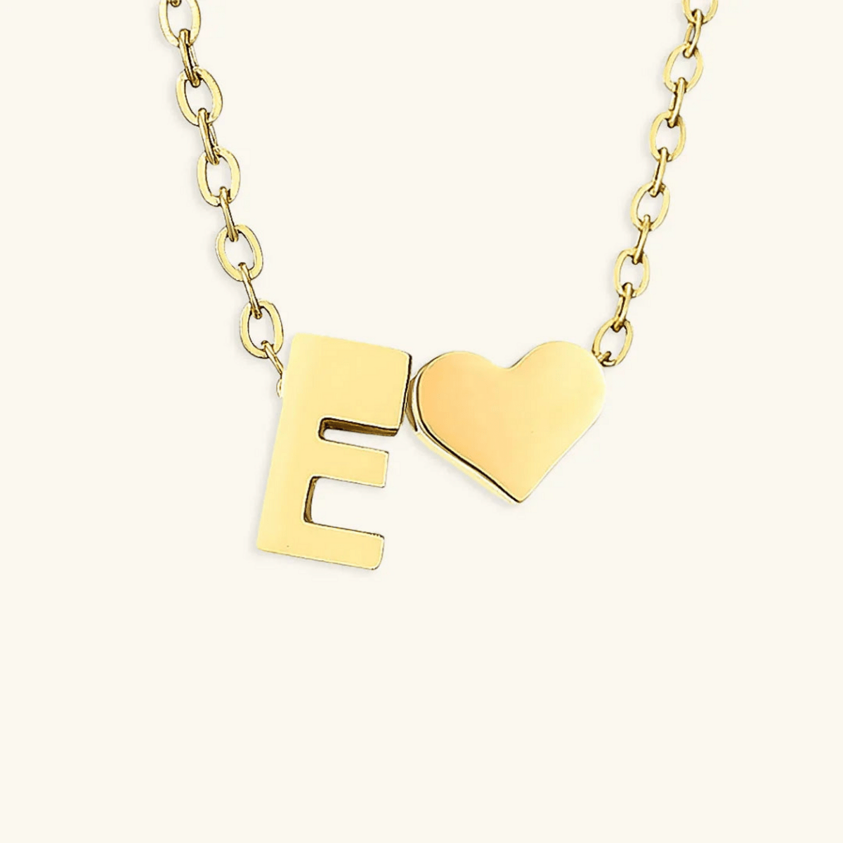 Seraya Heart Initial Necklace