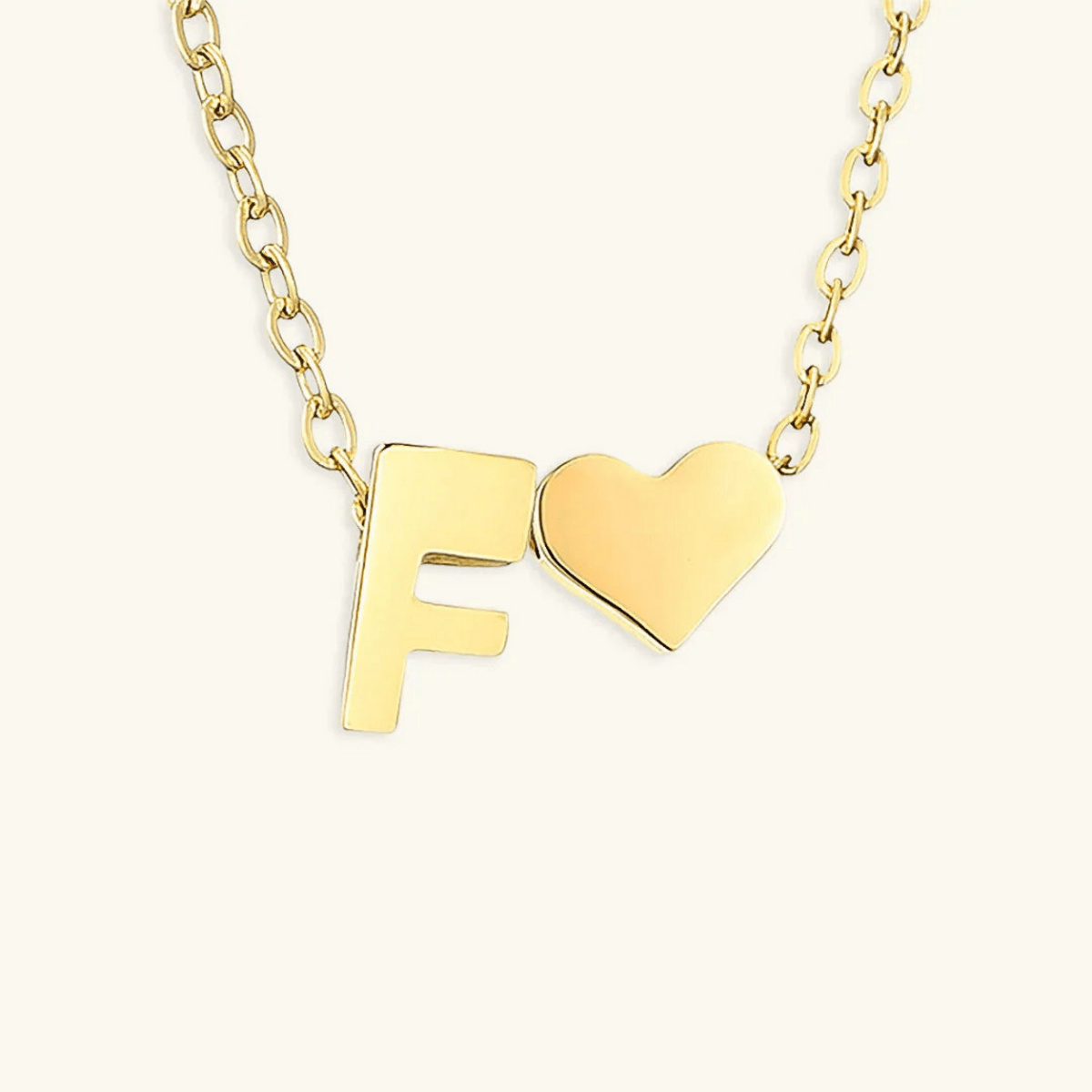 Seraya Heart Initial Necklace