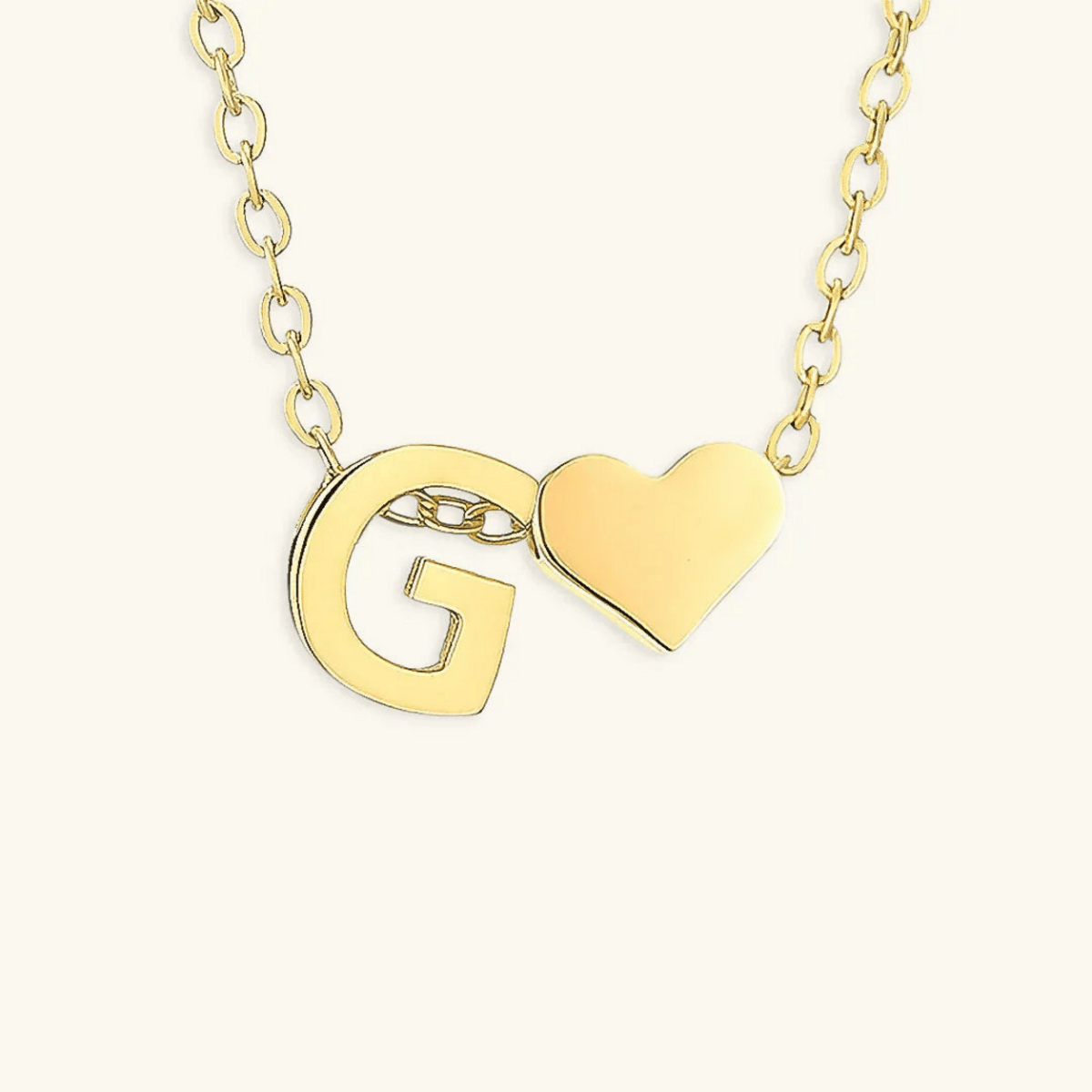 Seraya Heart Initial Necklace