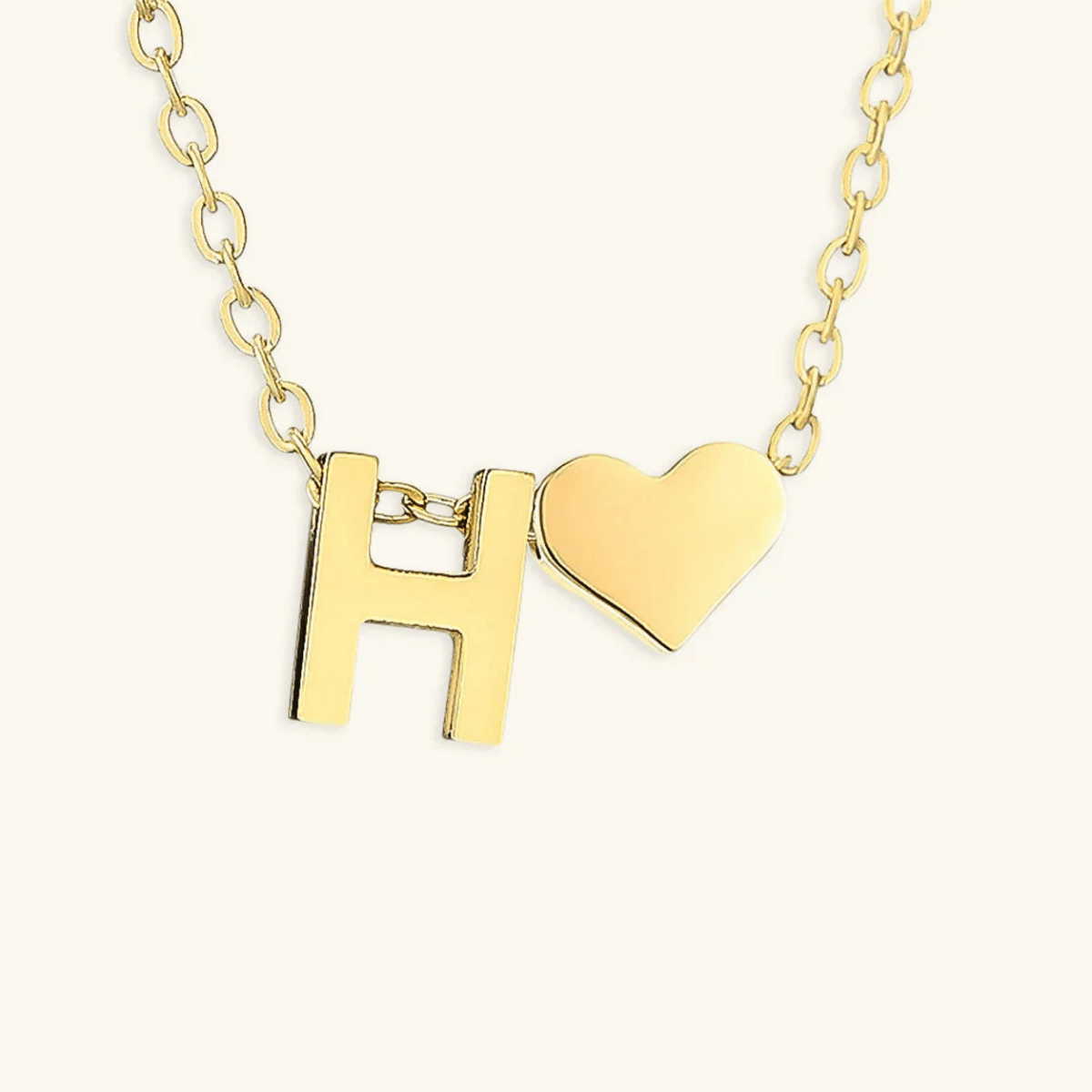 Seraya Heart Initial Necklace