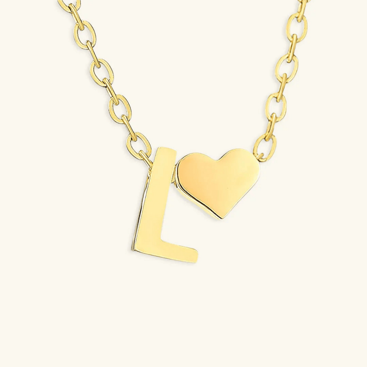 Seraya Heart Initial Necklace