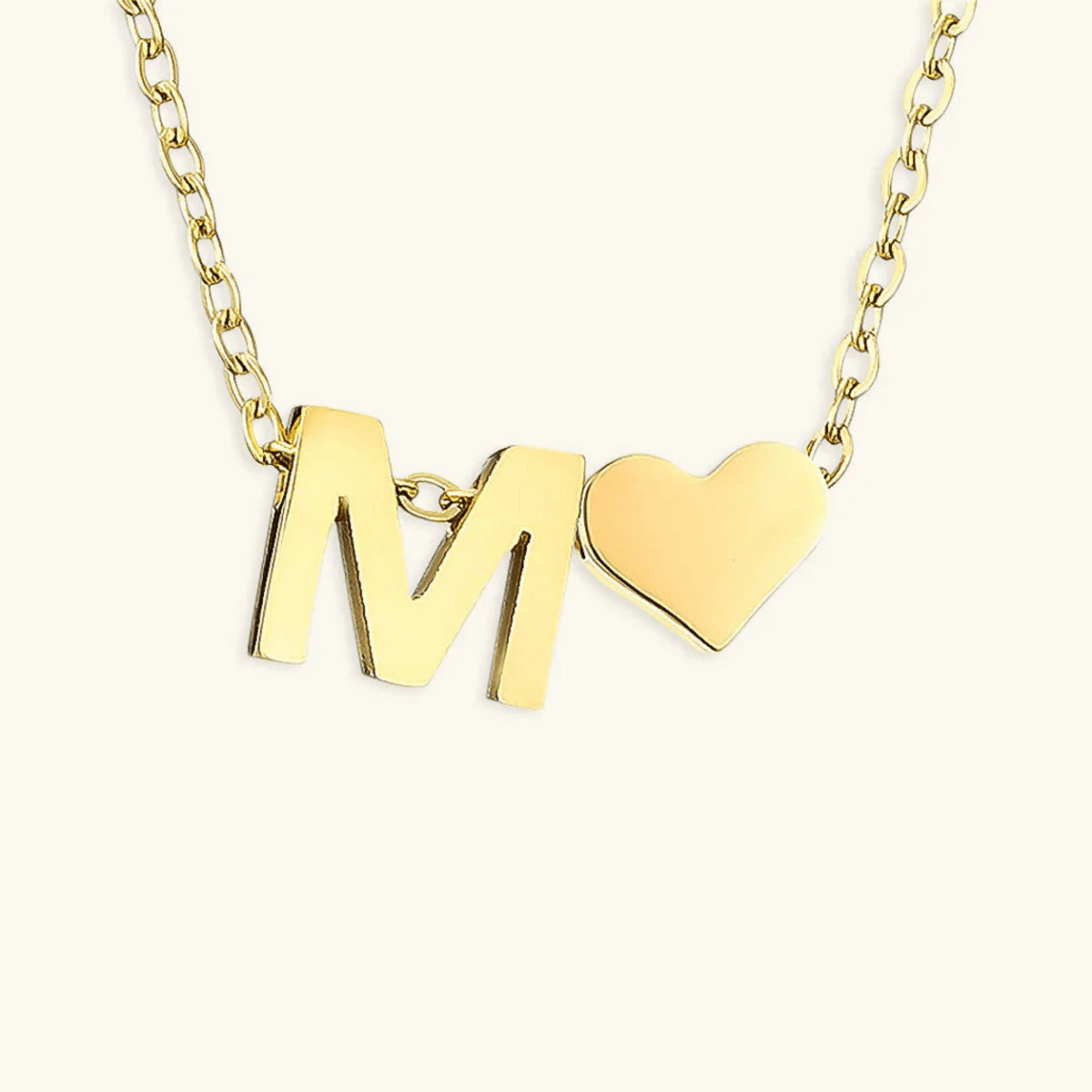 Seraya Heart Initial Necklace