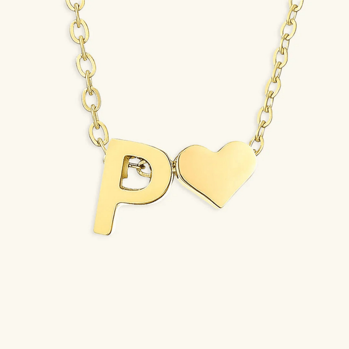 Seraya Heart Initial Necklace