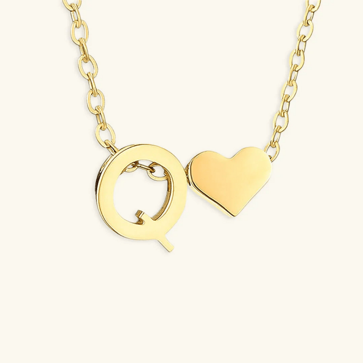 Seraya Heart Initial Necklace