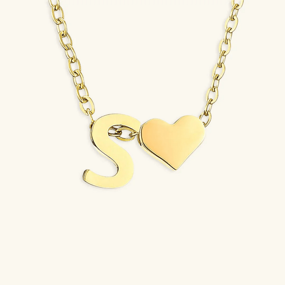 Seraya Heart Initial Necklace