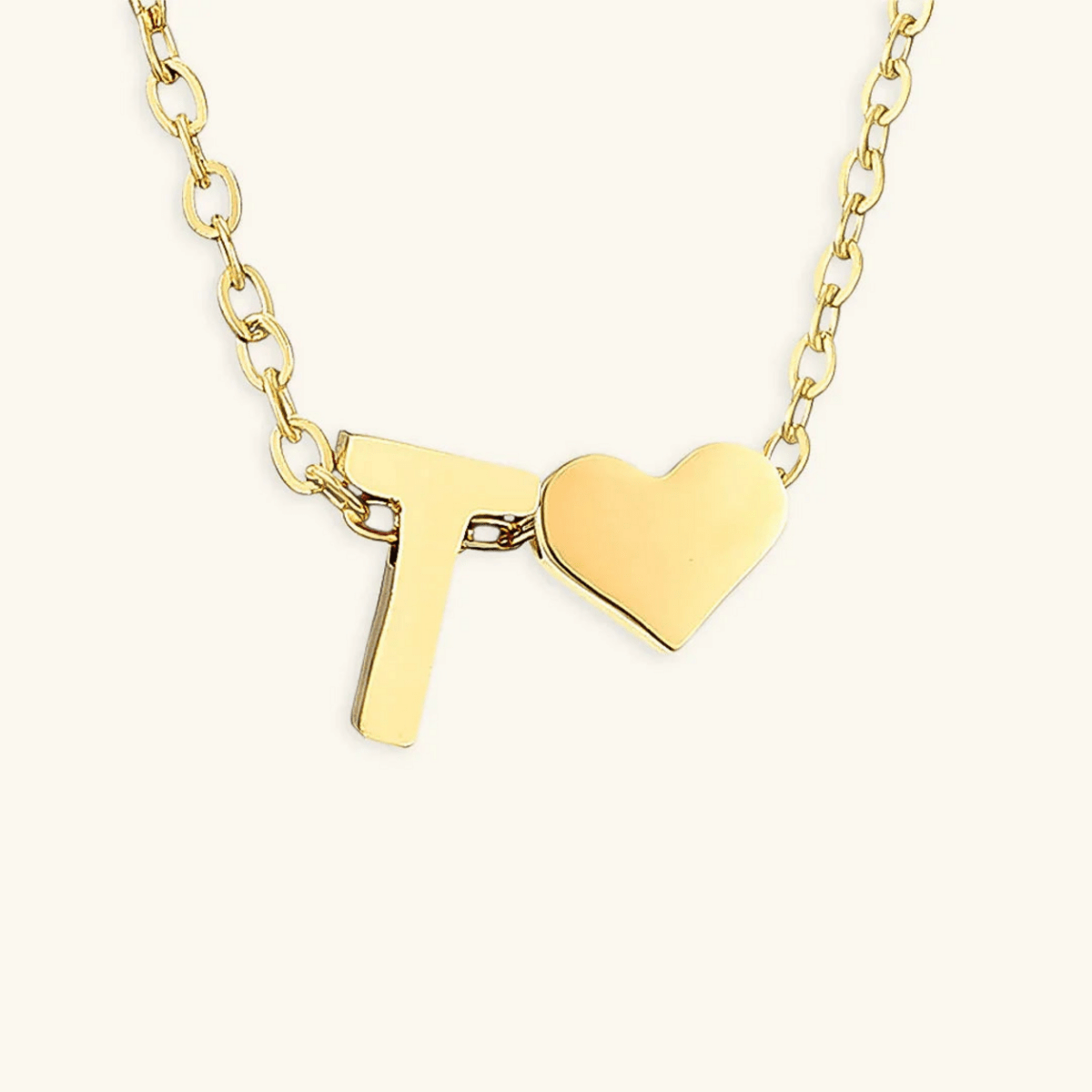 Seraya Heart Initial Necklace