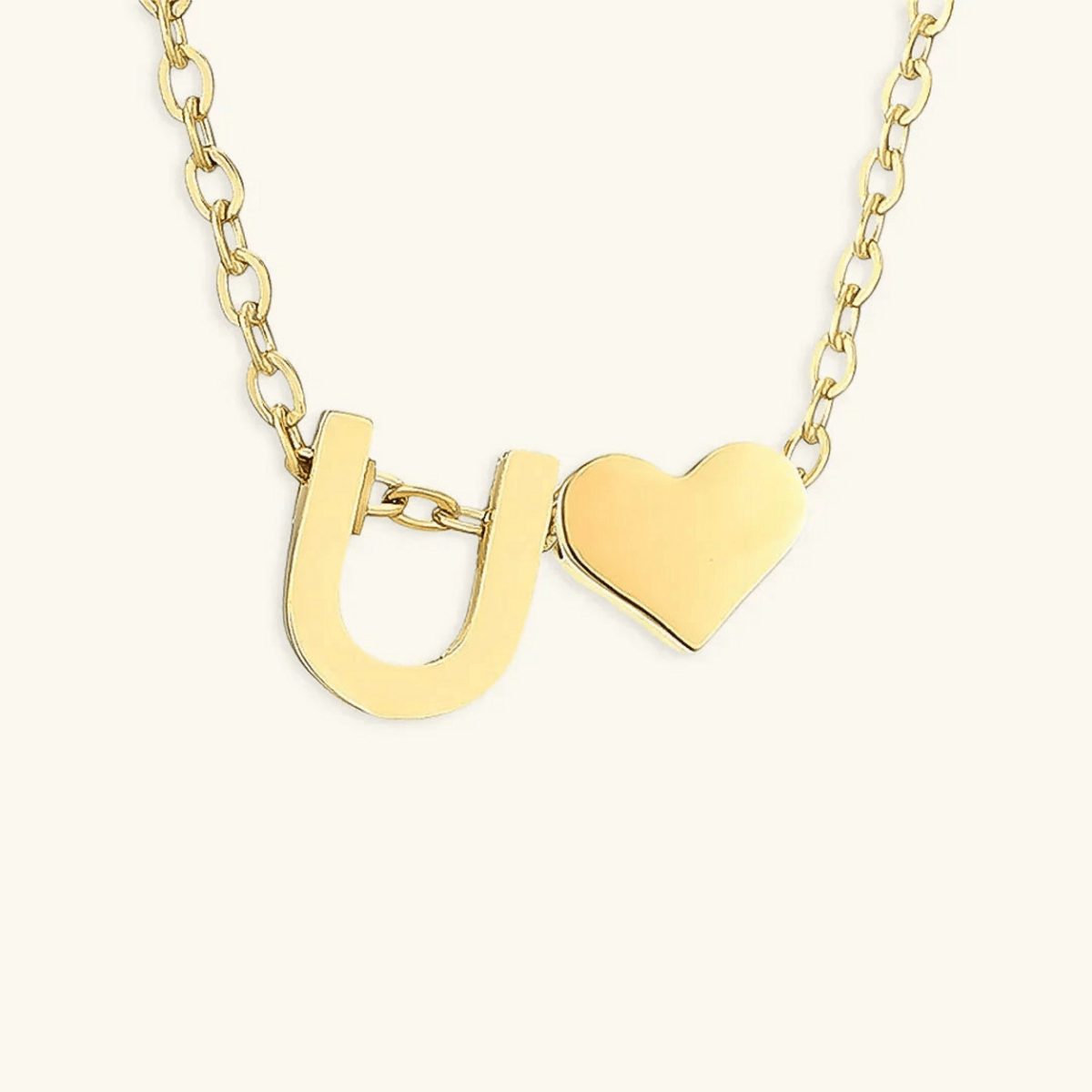 Seraya Heart Initial Necklace