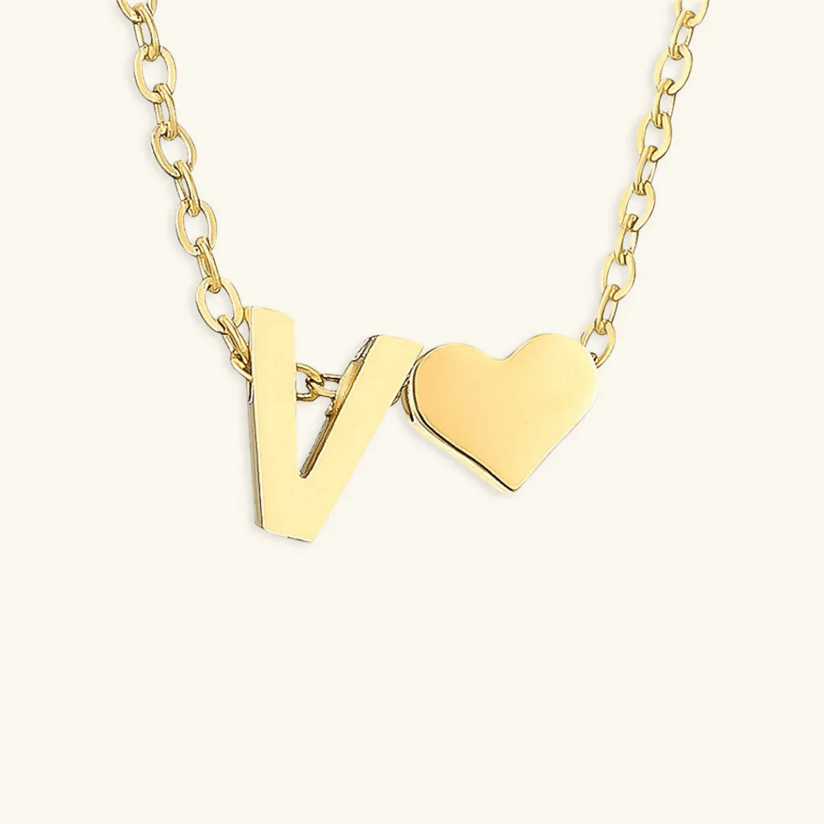 Seraya Heart Initial Necklace