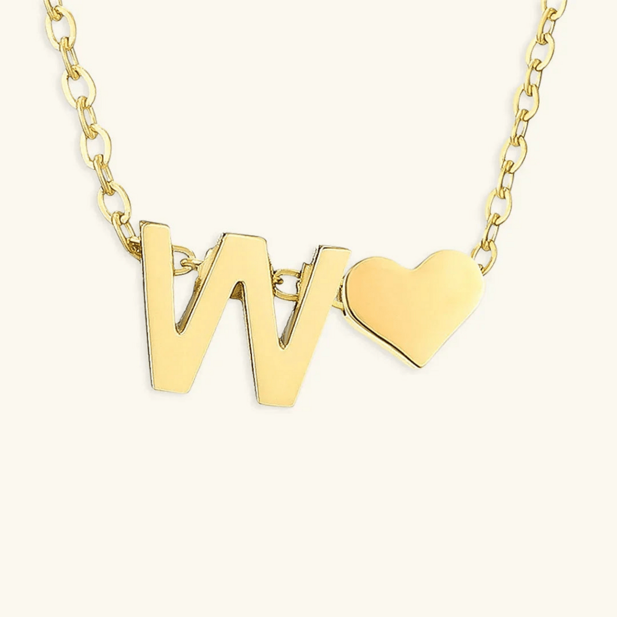 Seraya Heart Initial Necklace