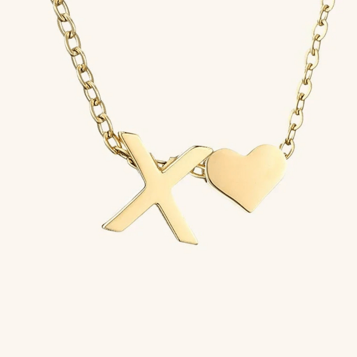 Seraya Heart Initial Necklace