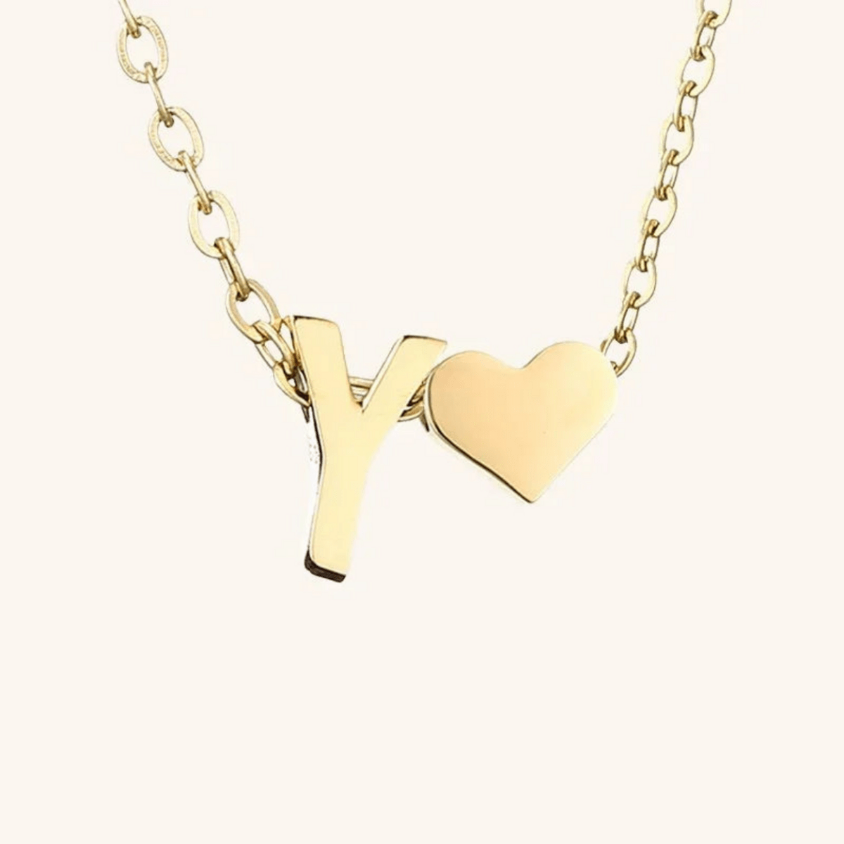 Seraya Heart Initial Necklace