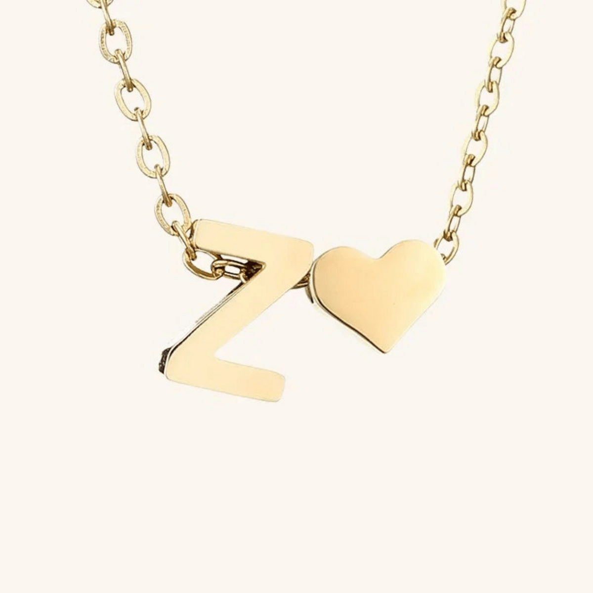 Seraya Heart Initial Necklace