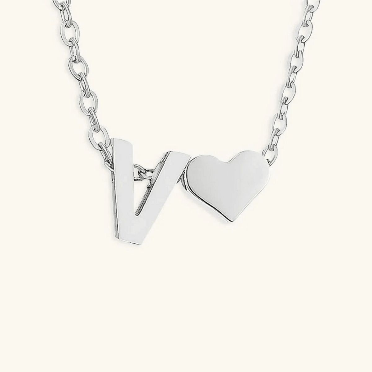 Seraya Heart Initial Necklace