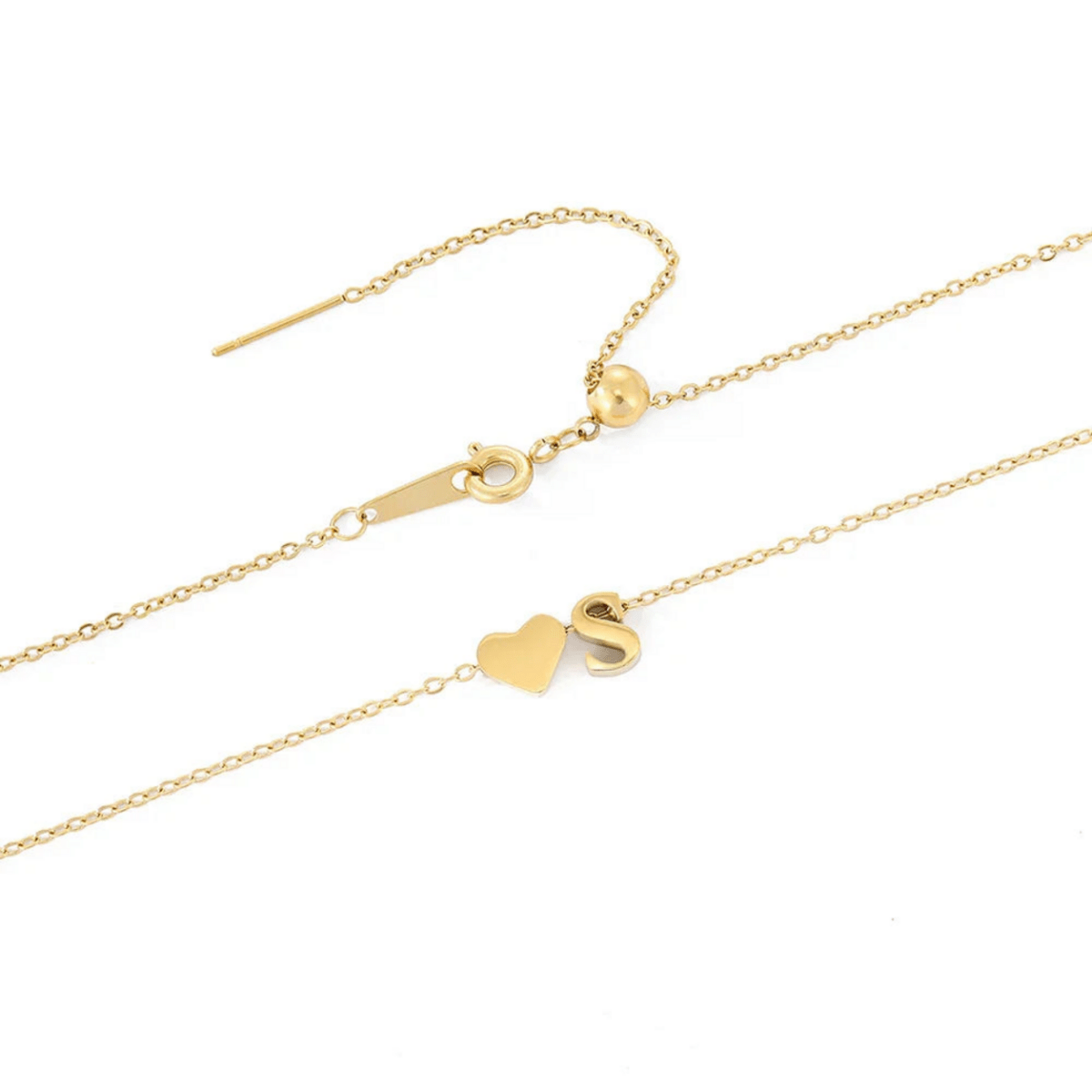 Seraya Heart Initial Necklace