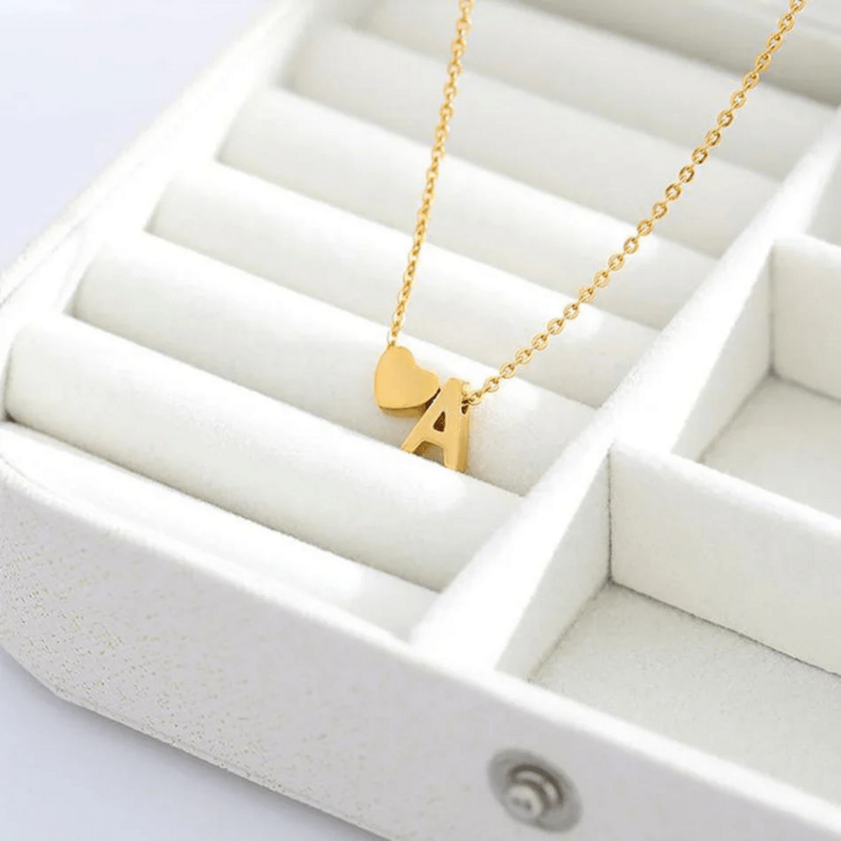 Seraya Heart Initial Necklace