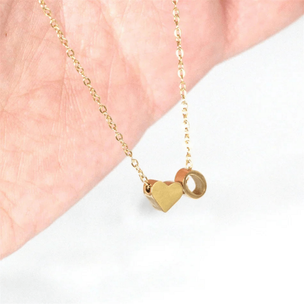 Seraya Heart Initial Necklace