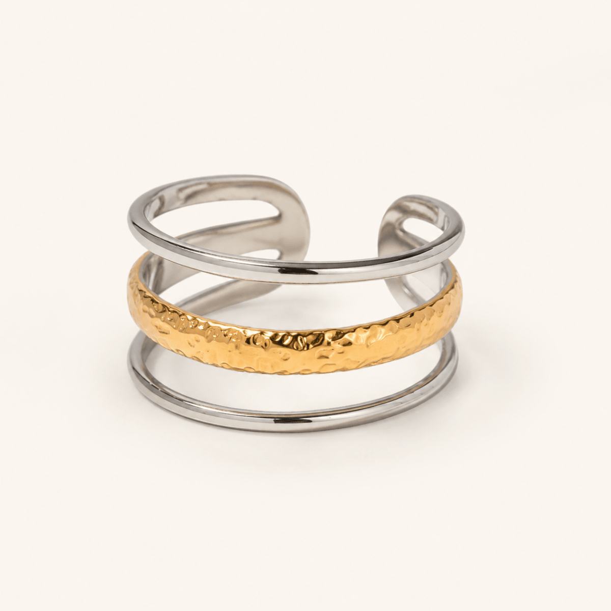 Siena Hammered Triple Band Ring