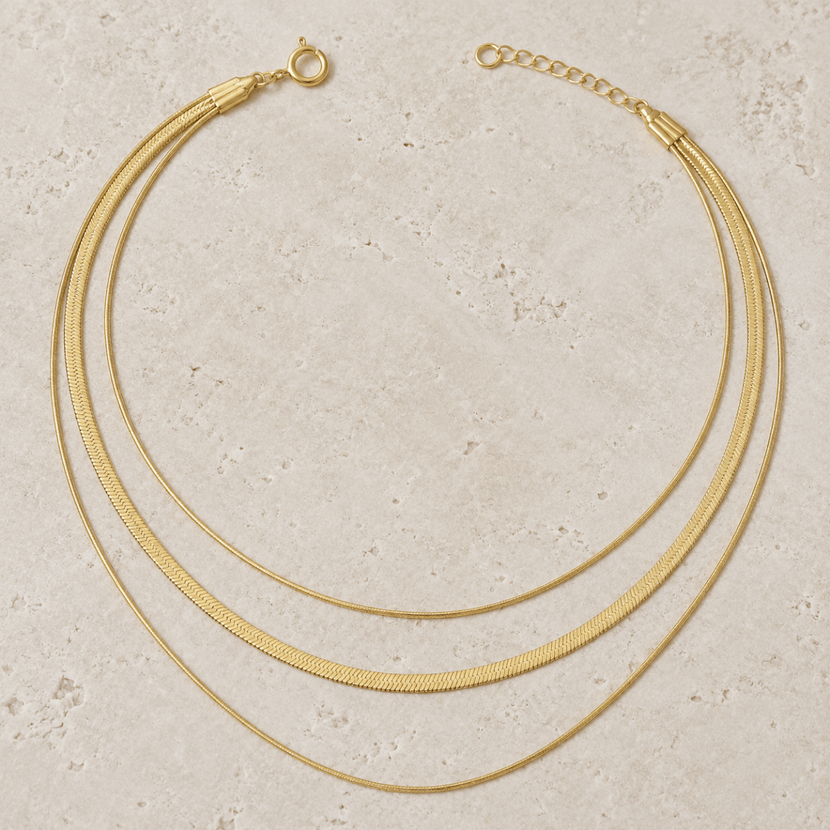 Siracusa Triple-Layer Chain Necklace